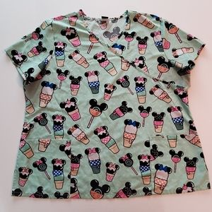 Disney 2X scrub top